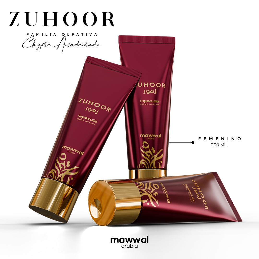 Kit Feminino Zuhoor Mawwal Arábia – Hidratante Corporal e Spray