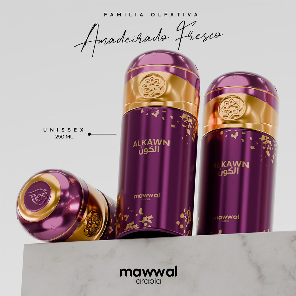 Kit 3 Perfumes Spray Mawwal Alkawn Unissex 250ml